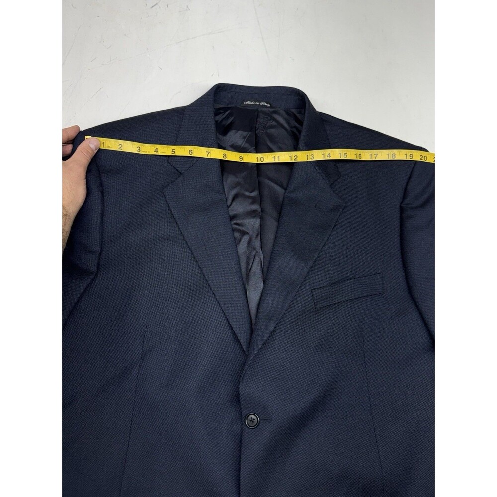 Vitale Barberis Canonico Super 110s Wool Blazer Zanieri Mens 46R Navy Blue - Picture 9 of 10